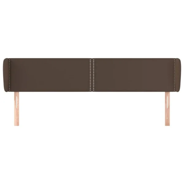 marque pas cher VidaXL Tête De Lit Avec Oreilles Marron 203x23x78/88 Cm Similicuir 4
