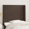 magasin en ligne france VidaXL Tête De Lit Avec Oreilles Marron 93x16x118/128 Cm Similicuir 17