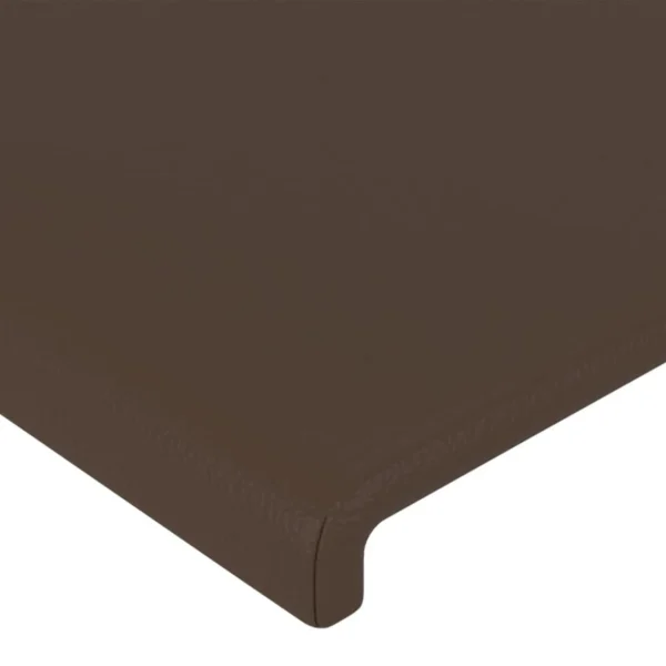 magasin en ligne france VidaXL Tête De Lit Avec Oreilles Marron 93x16x118/128 Cm Similicuir 6