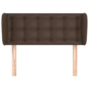 Prix très abordable VidaXL Tête De Lit Avec Oreilles Marron 93x23x78/88 Cm Similicuir 11
