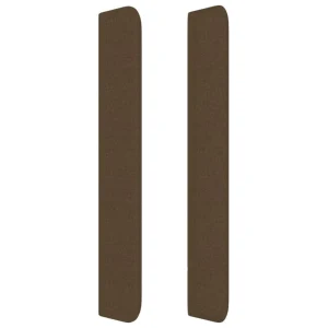acheter VidaXL Tête De Lit Avec Oreilles Marron Foncé 103x16x118/128 Cm Tiss… 13