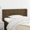 guranteed de qualité VidaXL Tête De Lit Avec Oreilles Marron Foncé 103x16x78/88 Cm Tissu 19