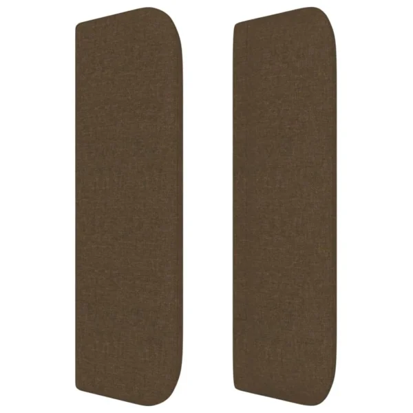 Achat VidaXL Tête De Lit Avec Oreilles Marron Foncé 103x16x78/88 Cm Tissu 5