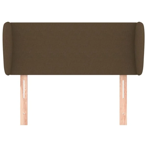 en ligne vente VidaXL Tête De Lit Avec Oreilles Marron Foncé 103x23x78/88 Cm Tissu 4