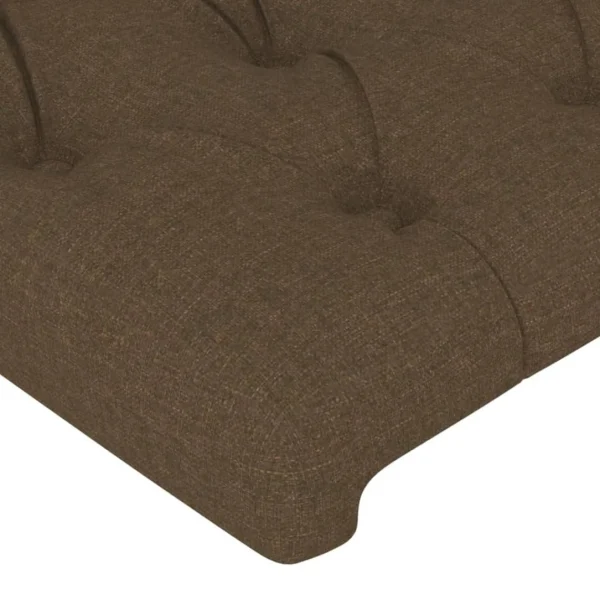 VidaXL Tête De Lit Avec Oreilles Marron Foncé 147x23x118/128 Cm Tiss… boutique en france 6
