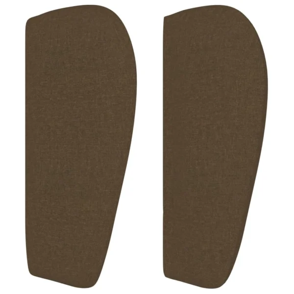 VidaXL Tête De Lit Avec Oreilles Marron Foncé 163x23x78/88 Cm Tissu Top ventes 5