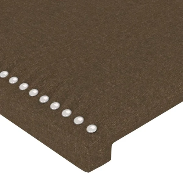 VidaXL Tête De Lit Avec Oreilles Marron Foncé 163x23x78/88 Cm Tissu Top ventes 6