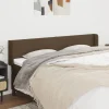 se précipiter pour acheter VidaXL Tête De Lit Avec Oreilles Marron Foncé 203x16x78/88 Cm Tissu 16