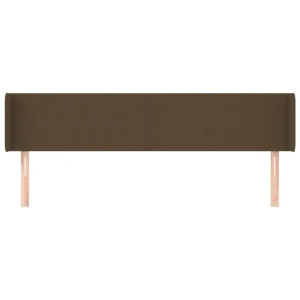 se précipiter pour acheter VidaXL Tête De Lit Avec Oreilles Marron Foncé 203x16x78/88 Cm Tissu 11