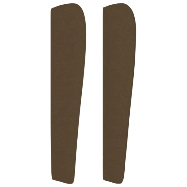 REMISE allant jusqu. VidaXL Tête De Lit Avec Oreilles Marron Foncé 203x23x118/128 Cm Tiss… 5