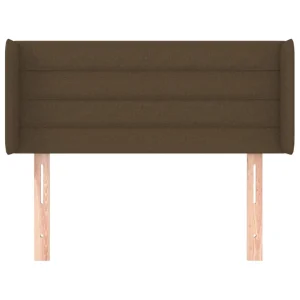 mode tendance VidaXL Tête De Lit Avec Oreilles Marron Foncé 83x16x78/88 Cm Tissu 11