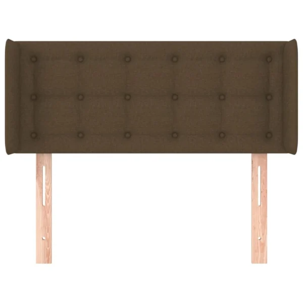 VidaXL Tête De Lit Avec Oreilles Marron Foncé 83x16x78/88 Cm Tissu qualité d’originales 4