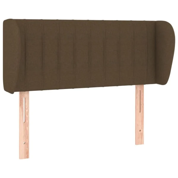 solde en ligne VidaXL Tête De Lit Avec Oreilles Marron Foncé 83x23x78/88 Cm Tissu 3