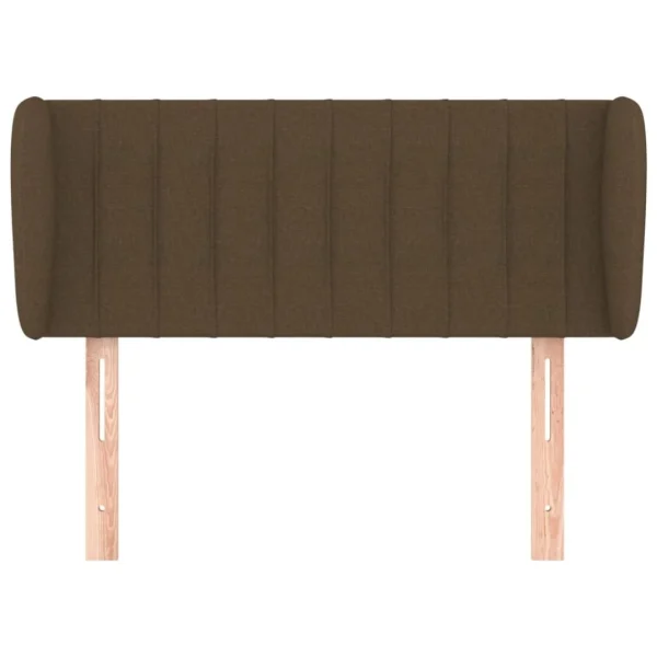solde en ligne VidaXL Tête De Lit Avec Oreilles Marron Foncé 83x23x78/88 Cm Tissu 4