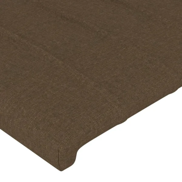 solde en ligne VidaXL Tête De Lit Avec Oreilles Marron Foncé 83x23x78/88 Cm Tissu 6