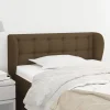 VidaXL Tête De Lit Avec Oreilles Marron Foncé 83x23x78/88 Cm Tissu magasin solde 19
