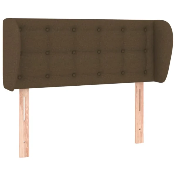 VidaXL Tête De Lit Avec Oreilles Marron Foncé 83x23x78/88 Cm Tissu magasin solde 3