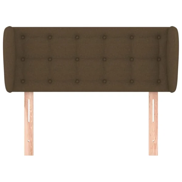VidaXL Tête De Lit Avec Oreilles Marron Foncé 83x23x78/88 Cm Tissu magasin solde 4