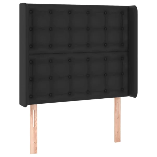VidaXL Tête De Lit Avec Oreilles Noir 103x16x118/128 Cm Similicuir destockage 3