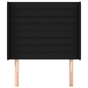 offre spéciale VidaXL Tête De Lit Avec Oreilles Noir 103x16x118/128 Cm Tissu 11