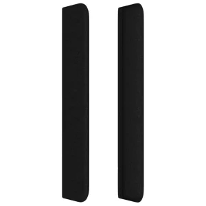offre spéciale VidaXL Tête De Lit Avec Oreilles Noir 103x16x118/128 Cm Tissu 13