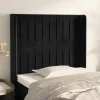 VidaXL Tête De Lit Avec Oreilles Noir 103x16x118/128 Cm Velours achetez 17