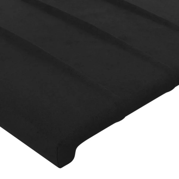 VidaXL Tête De Lit Avec Oreilles Noir 103x16x118/128 Cm Velours achetez 6