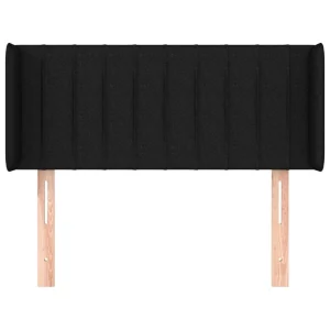 meilleure qualité VidaXL Tête De Lit Avec Oreilles Noir 103x16x78/88 Cm Tissu 11