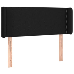VidaXL Tête De Lit Avec Oreilles Noir 103x16x78/88 Cm Tissu excellente qualité 9