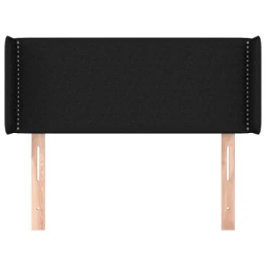 VidaXL Tête De Lit Avec Oreilles Noir 103x16x78/88 Cm Tissu excellente qualité 11