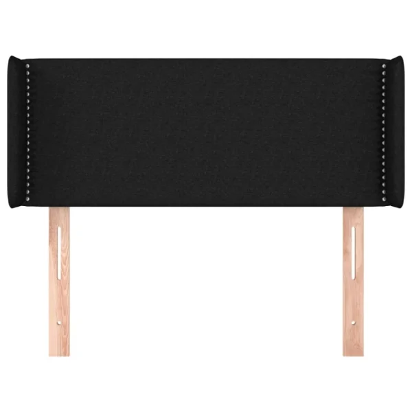 VidaXL Tête De Lit Avec Oreilles Noir 103x16x78/88 Cm Tissu excellente qualité 4