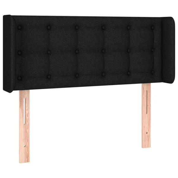 Acheter VidaXL Tête De Lit Avec Oreilles Noir 103x16x78/88 Cm Tissu 3
