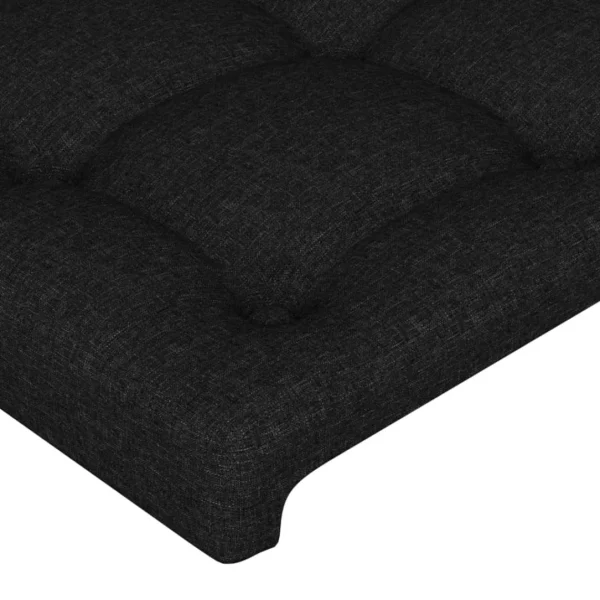 Acheter VidaXL Tête De Lit Avec Oreilles Noir 103x16x78/88 Cm Tissu 6