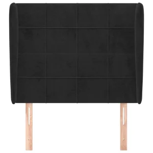 VidaXL Tête De Lit Avec Oreilles Noir 103x23x118/128 Cm Velours meilleur service 11