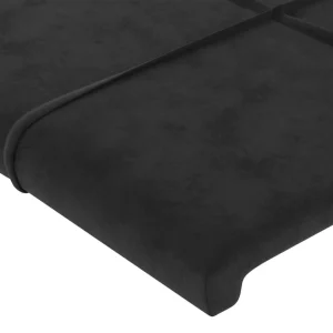 VidaXL Tête De Lit Avec Oreilles Noir 103x23x118/128 Cm Velours meilleur service 15