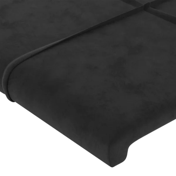 VidaXL Tête De Lit Avec Oreilles Noir 103x23x118/128 Cm Velours meilleur service 6