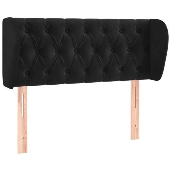 ultratendance VidaXL Tête De Lit Avec Oreilles Noir 103x23x78/88 Cm Velours 3