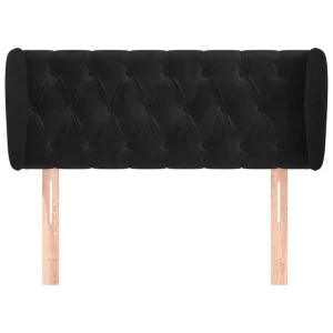 ultratendance VidaXL Tête De Lit Avec Oreilles Noir 103x23x78/88 Cm Velours 11