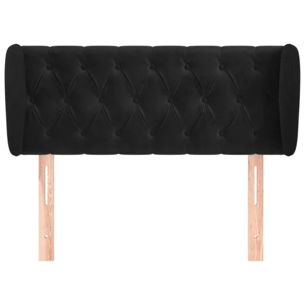 ultratendance VidaXL Tête De Lit Avec Oreilles Noir 103x23x78/88 Cm Velours 4