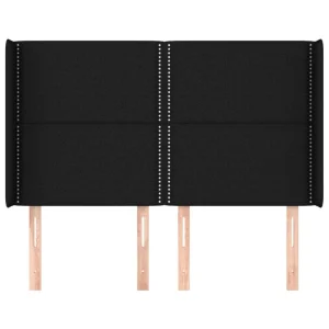 ultratendance VidaXL Tête De Lit Avec Oreilles Noir 147x16x118/128 Cm Tissu 11