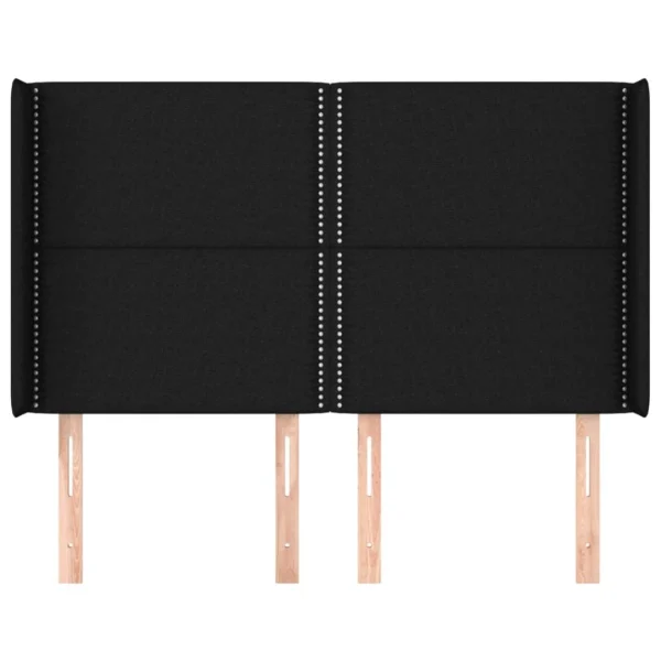ultratendance VidaXL Tête De Lit Avec Oreilles Noir 147x16x118/128 Cm Tissu 4