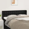 magasin en ligne france VidaXL Tête De Lit Avec Oreilles Noir 147x16x78/88 Cm Similicuir 19