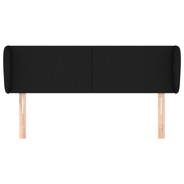 VidaXL Tête De Lit Avec Oreilles Noir 147x23x78/88 Cm Tissu mode tendance 4