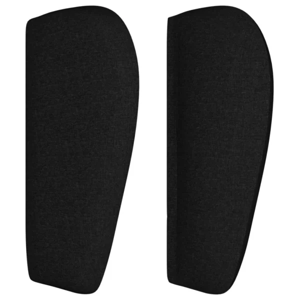 VidaXL Tête De Lit Avec Oreilles Noir 147x23x78/88 Cm Tissu mode tendance 5