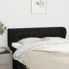 VidaXL Tête De Lit Avec Oreilles Noir 147x23x78/88 Cm Tissu pas cher 14
