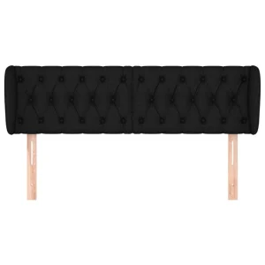 VidaXL Tête De Lit Avec Oreilles Noir 147x23x78/88 Cm Tissu pas cher 11