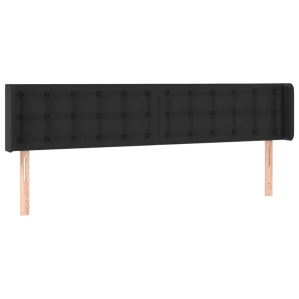 à prix d'occasion VidaXL Tête De Lit Avec Oreilles Noir 163x16x78/88 Cm Similicuir 3