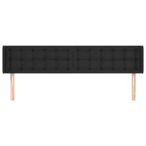 à prix d'occasion VidaXL Tête De Lit Avec Oreilles Noir 163x16x78/88 Cm Similicuir 11