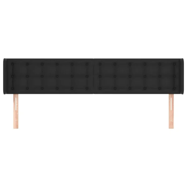 à prix d'occasion VidaXL Tête De Lit Avec Oreilles Noir 163x16x78/88 Cm Similicuir 4
