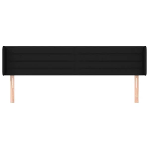 grossiste en ligne VidaXL Tête De Lit Avec Oreilles Noir 163x16x78/88 Cm Tissu 9
